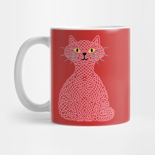 Knotty Cat - Red Mug